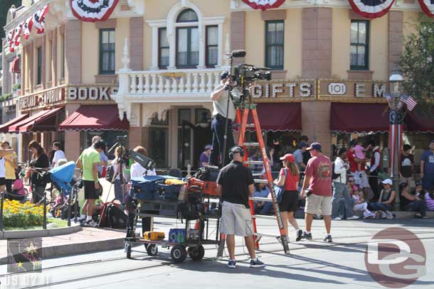 A crew set up to record the Soundsational Parade