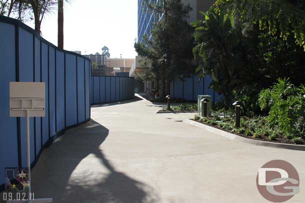 They are close to opening a walkway to get into the hotel again without having to walk around front of the Fantasy Tower.  A cast member I spoke to said the original plan was for it to open after they completed work for the day, I walked by a couple of times and saw workers so not sure when they wrapped up and if it opened.