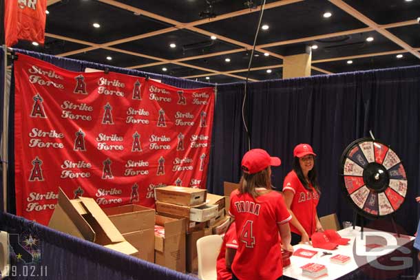 One of the more popular booths, the Angels one which featured a give away, you spun the wheel and the Angels girl would give you a price.