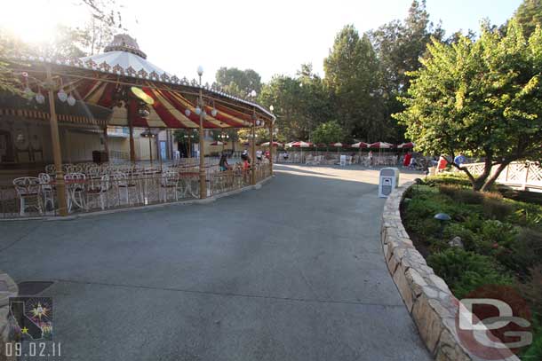 A like the peaceful area of the park and the entertainment on the band stand.  The chaos of a Princess Faire is going to be a big change in tempo for the area.