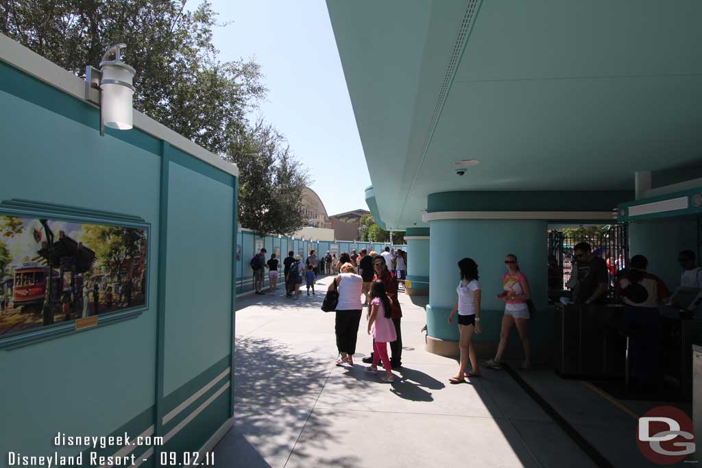 Time to head for the park.  Notice how the walls move out to give a little more space as you near the exit area.