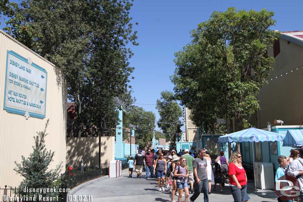 Looking back down the walkway.