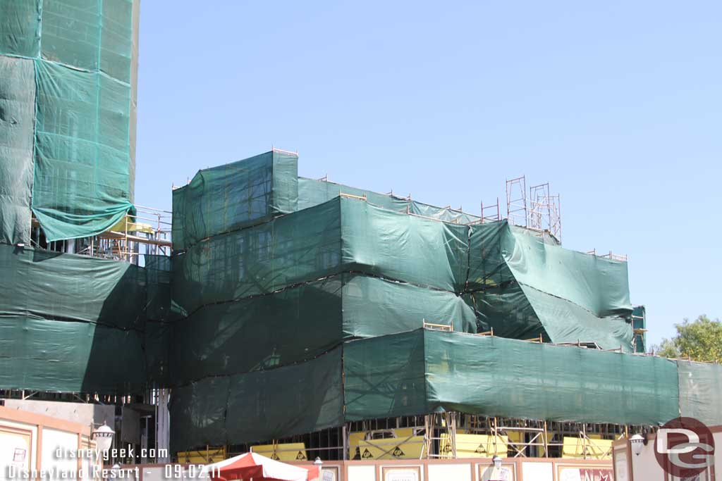 The exterior of the Carthay is starting to go on.