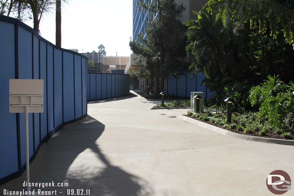 They are close to opening a walkway to get into the hotel again without having to walk around front of the Fantasy Tower.  A cast member I spoke to said the original plan was for it to open after they completed work for the day, I walked by a couple of times and saw workers so not sure when they wrapped up and if it opened.