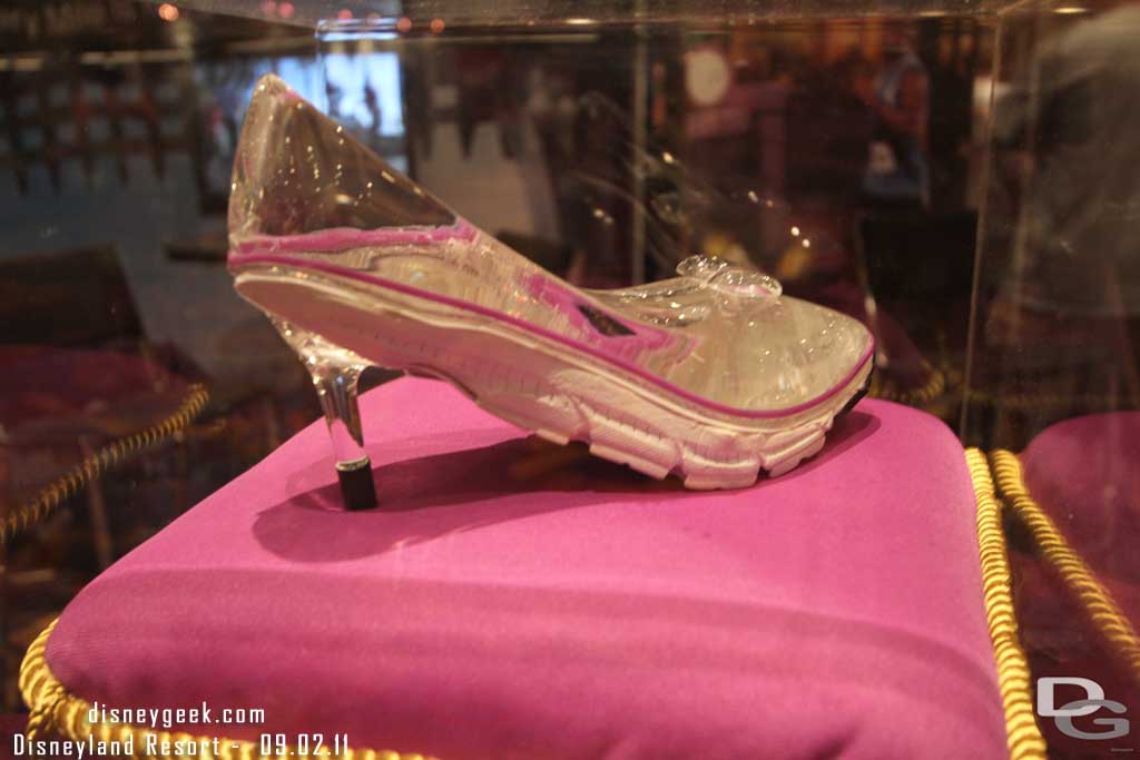 At the runDisney booth, an interesting take on the glass slipper.