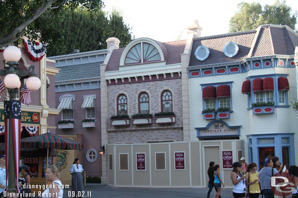 The back rooms of the Emporium are walled off now.