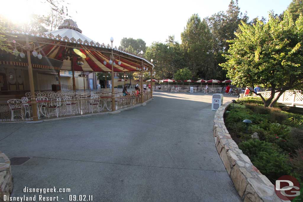 A like the peaceful area of the park and the entertainment on the band stand.  The chaos of a Princess Faire is going to be a big change in tempo for the area.