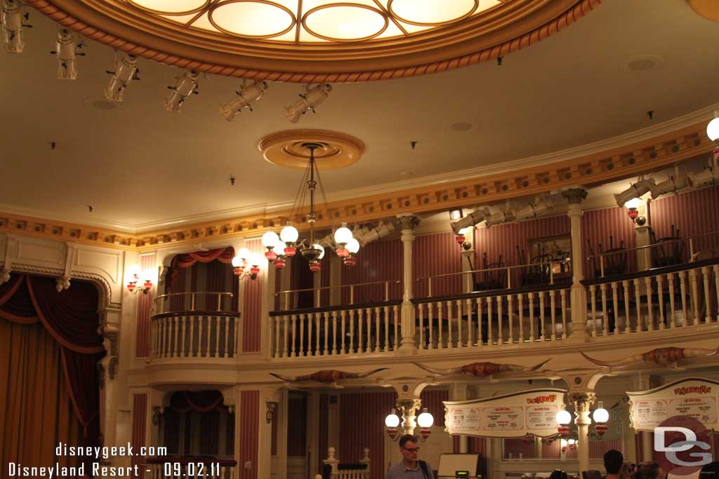 Inside the Golden Horseshoe they have new extensions on the balcony railings.  Guess the confirms why it has been closed.