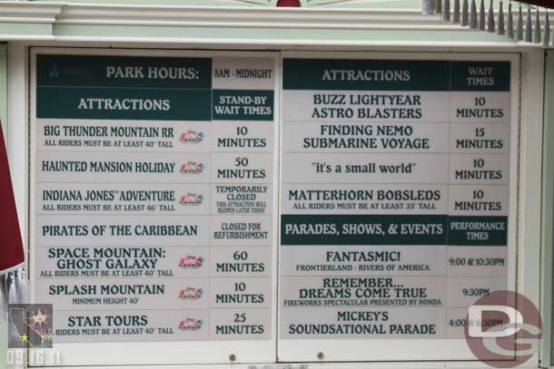 The wait times around 1:30pm