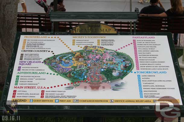 A better shot of one of the new braille map (last visit I did not get a clear shot)