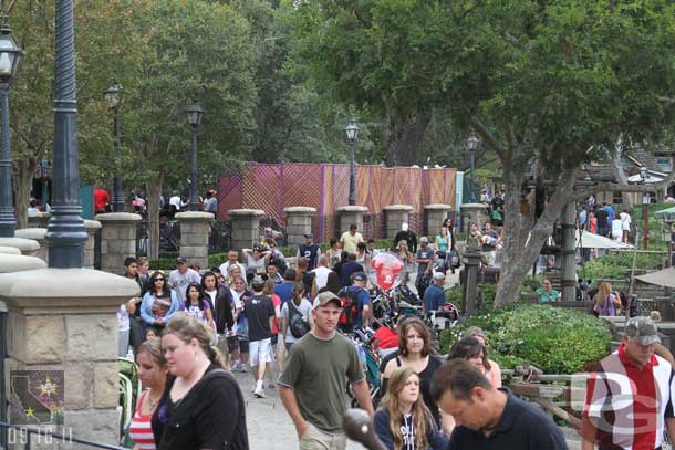 New Orleans Square was a live with activity thanks to the Haunted Mansion Holiday opening today and it being radio day.