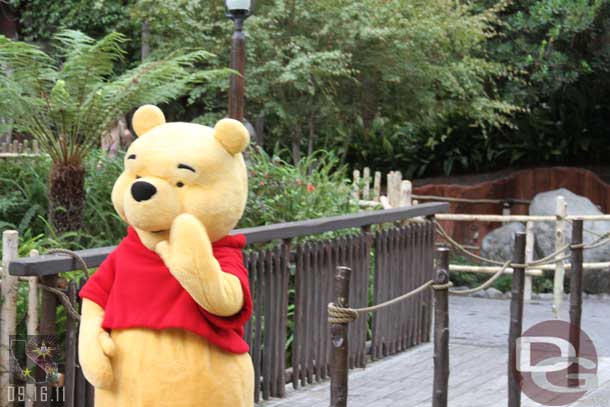 Out in Critter Country Pooh was stationed in front of his attraction for pictures.