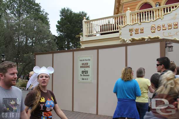 The walls are still up in Frontierland.