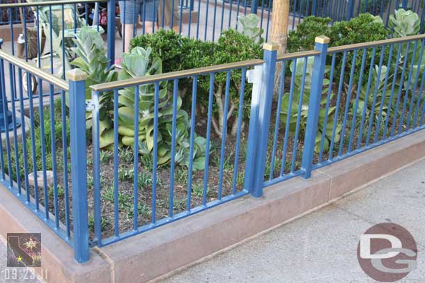 Some work on the gates to access the planters in the Mermaid stroller parking area.