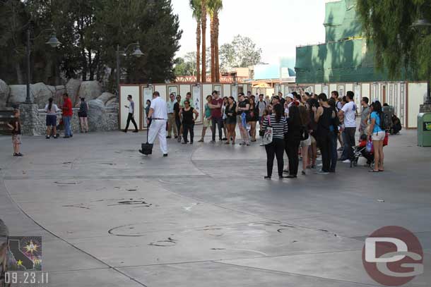 Heading outside now.  A CM entertaining the crowd with some water artwork.