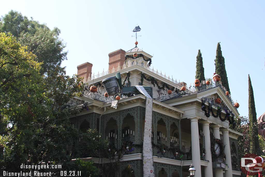 Time for a ride on Haunted Mansion Holiday