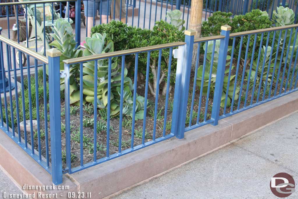 Some work on the gates to access the planters in the Mermaid stroller parking area.