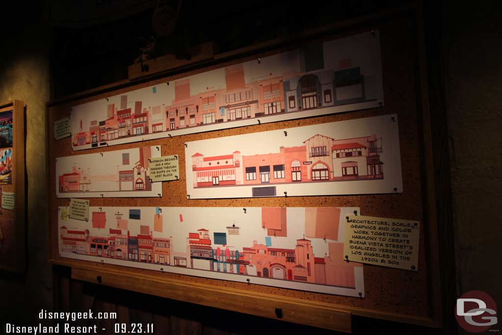 The next board features some elevations of Buena Vista Street.  These were on the slides at the presentation at D23.