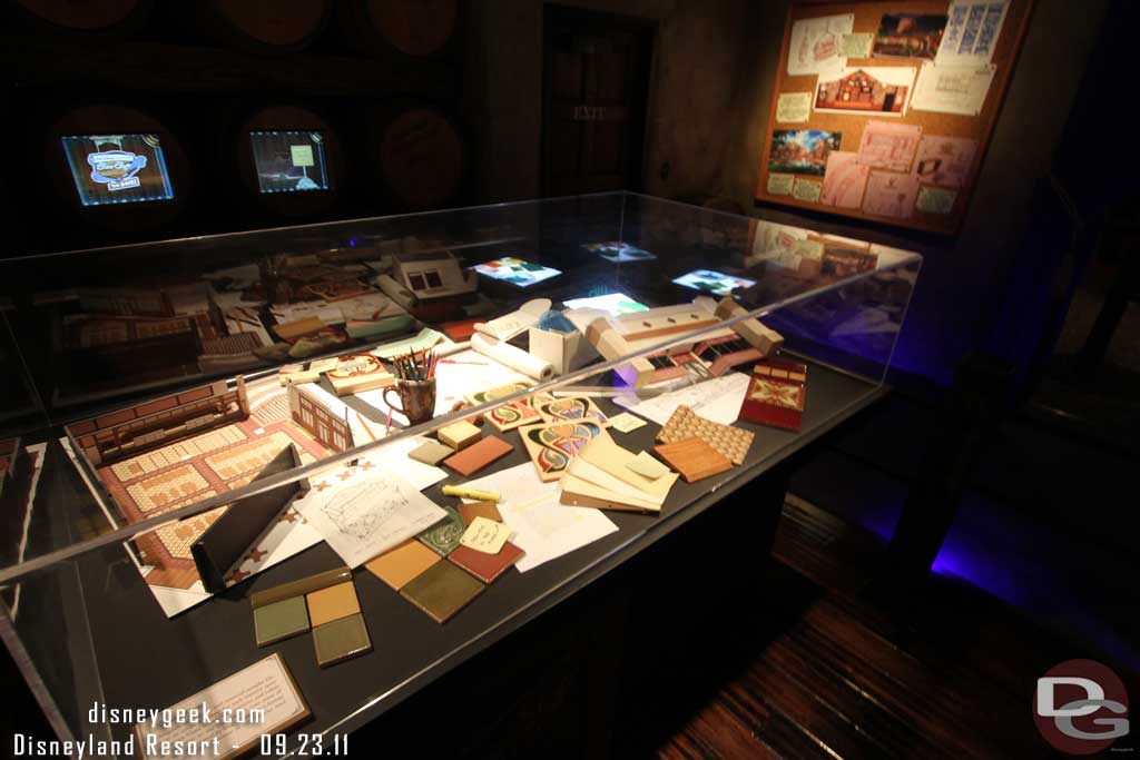 Turning around the far display case features a look at some of the details of the interior design.