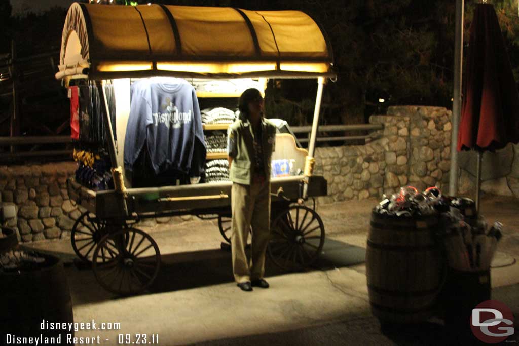 A cart on the trail when you head toward GRR set up for the exiting masses to buy that last minute gift on the way out.