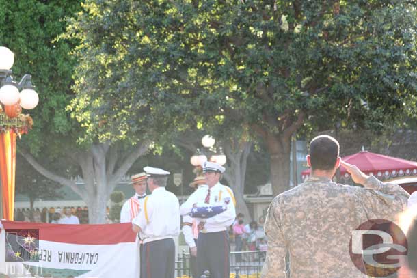 Arrived on Main Street as the Flag Retreat was going on.