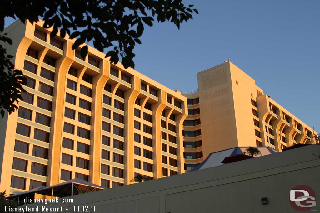 No signs of work on the Paradise Pier Hotel.