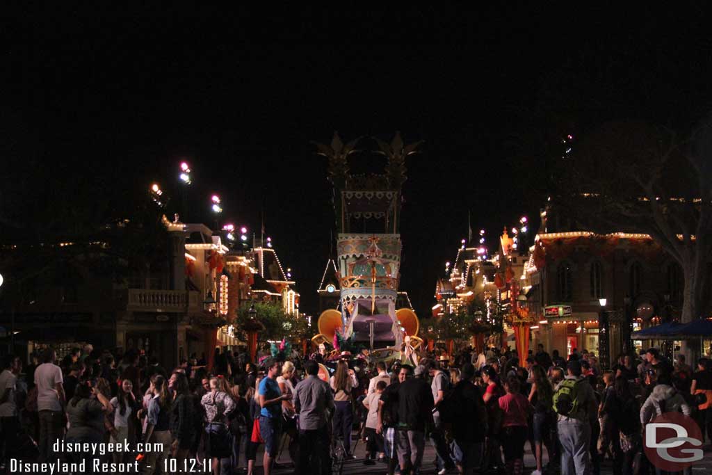 After the panel headed to Main Street where several floats were parked and the performers were out for pictures.