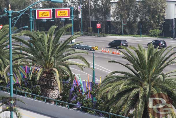 All the work on the parking garage entrance signs is done.. but since I was driving I could not get a picture.. here is one where you can just barely see the top/back side...  maybe next time.