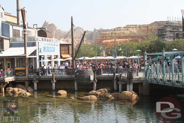 A look at the Wharf from the parade route.