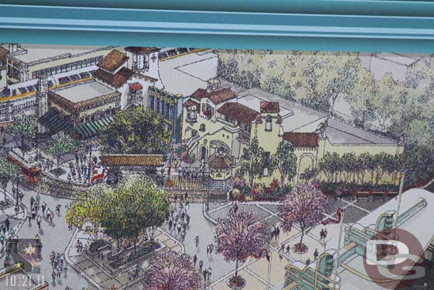 Here is a shot of the concept art for Buena Vista Street so you can see what the framing will look like once done.