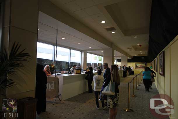 The guest relations and check in are now on the opposite side temporarily as they work on the main front desk area.