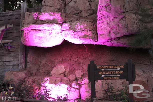 Some of the lighting was on already as I walked the Big Thunder Trail