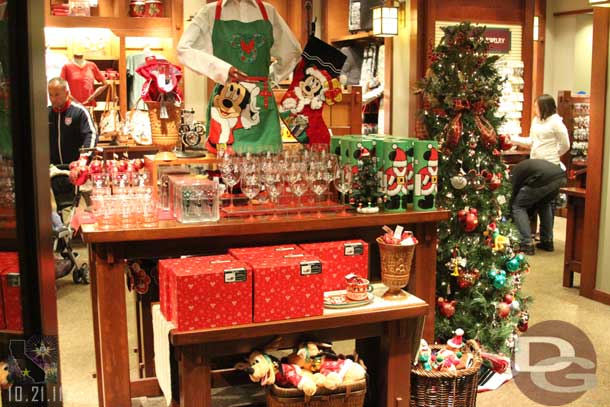 Christmas has taken over the front displays at the Grand Californian gift shop.