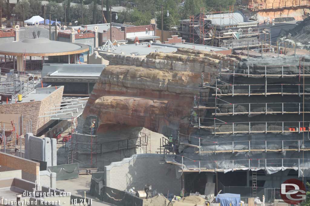 Over on the archway by the Wharf they are closing up the couple remaining holes.