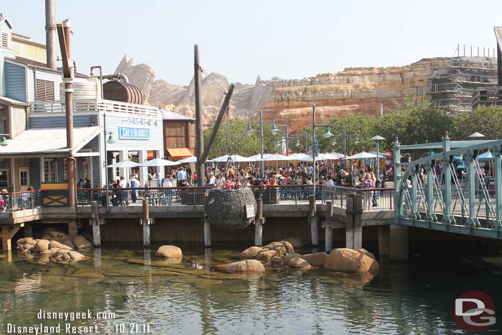 A look at the Wharf from the parade route.