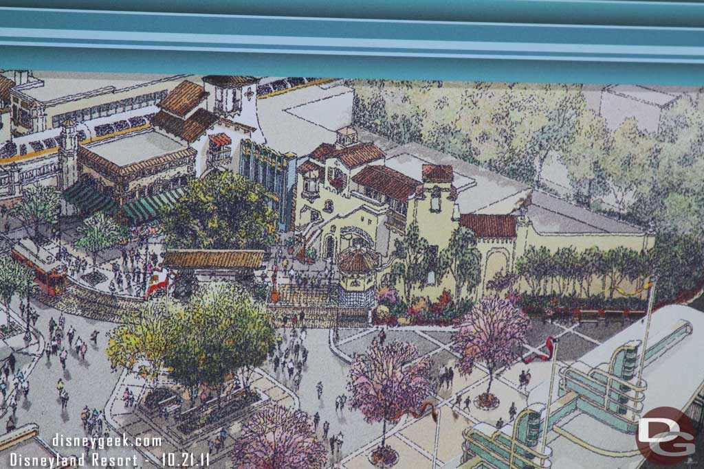 Here is a shot of the concept art for Buena Vista Street so you can see what the framing will look like once done.