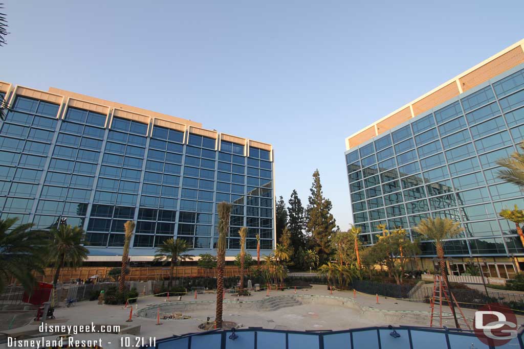 The pool area is on the final stretch with only a couple weeks till opening.