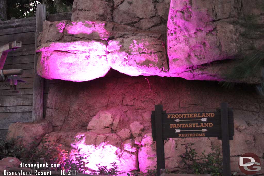 Some of the lighting was on already as I walked the Big Thunder Trail