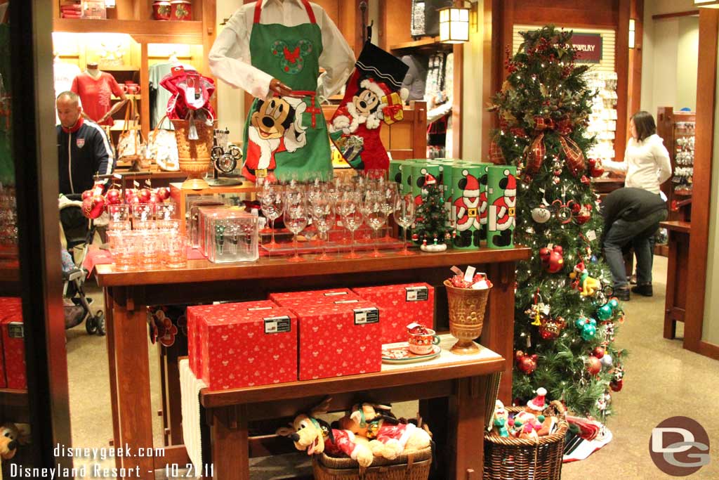 Christmas has taken over the front displays at the Grand Californian gift shop.