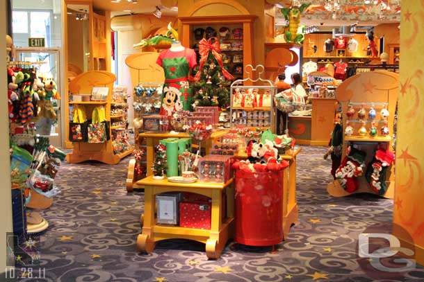 Christmas is front and center in the gift shop now.