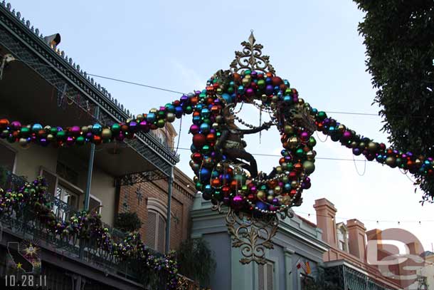 New Orleans Square has most of its Christmas decorations up now.