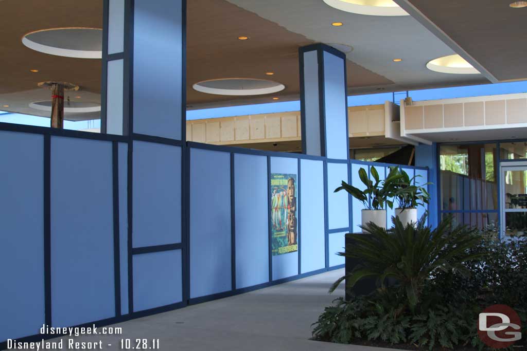 The front entrance area is walled off so you enter through a door closer to the convention center.