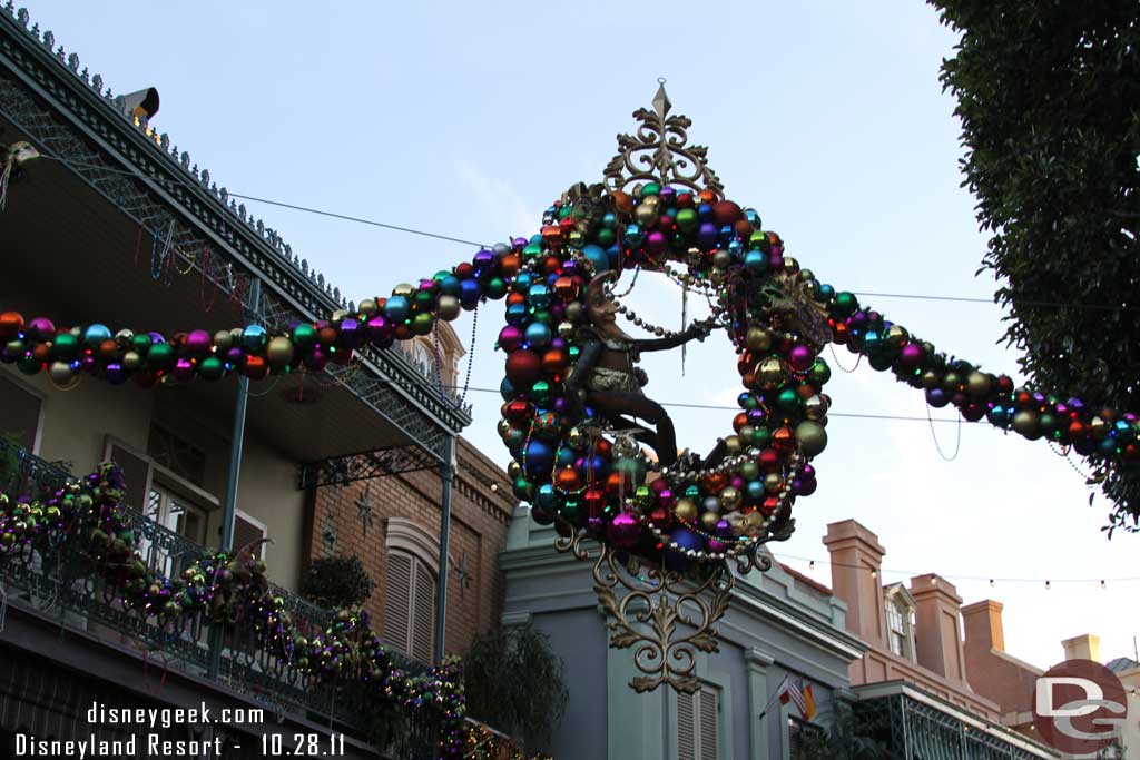 New Orleans Square has most of its Christmas decorations up now.