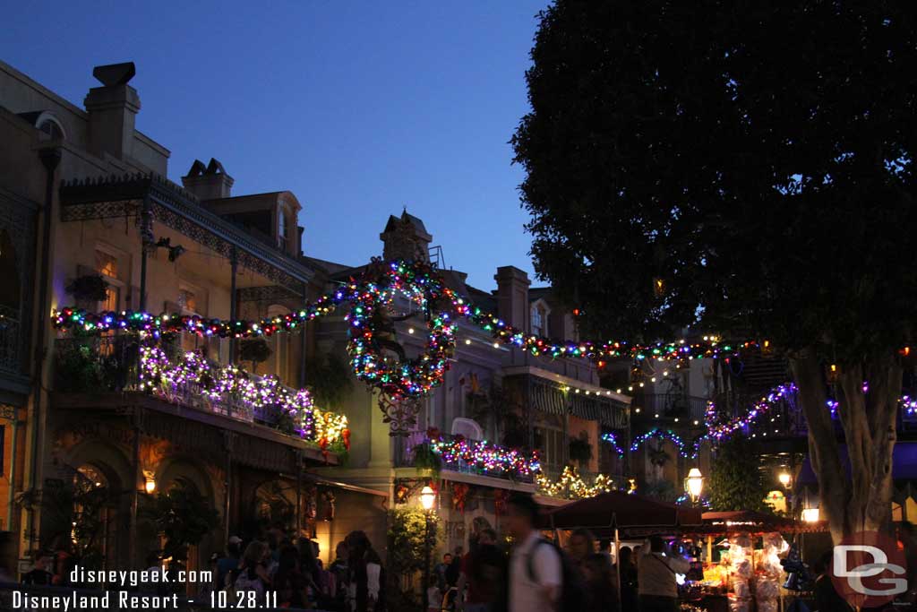 Another pass through New Orleans Square as the sun was setting.