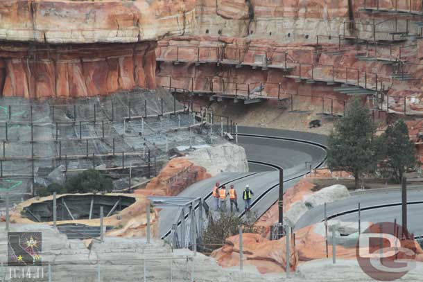 Some Imagineers and/or construction workers checking out the progress.