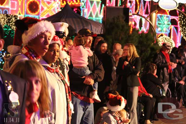 After the ceremony the family and guests lined up to watch the Christmas Fantasy parade.