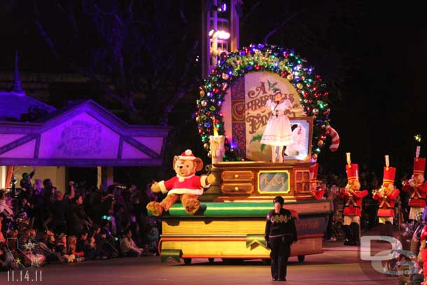 Duffy leads off the parade.  This marks the first running of the Christmas Fantasy parade this year.