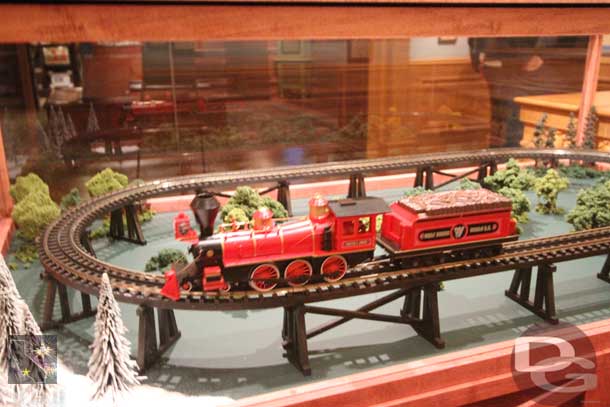 This train was circling in the center display case.