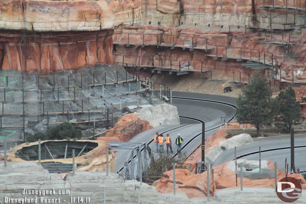 Some Imagineers and/or construction workers checking out the progress.