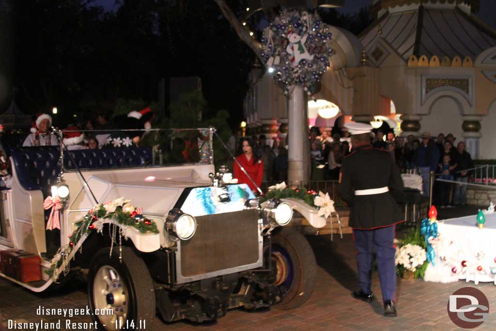 The Poteat arrived via the Grand Marshal car